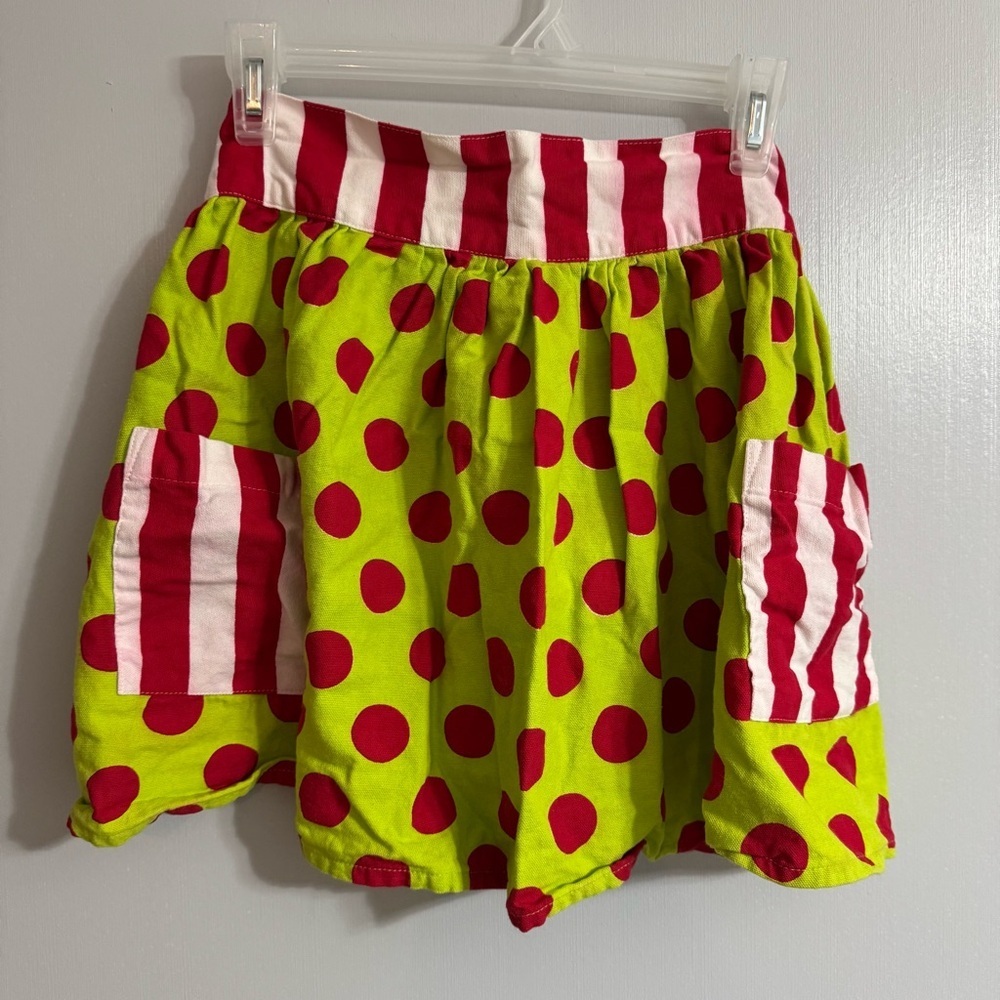 Sally Russell Vibrant‎ Polka Dot and Stripe Apron Size XS